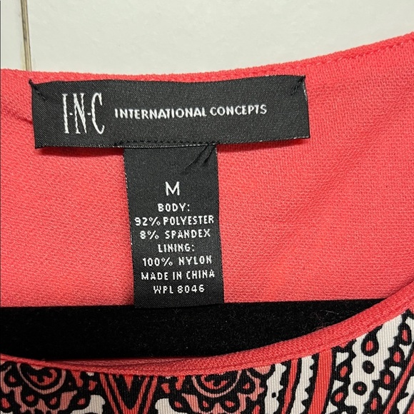 INC Red Paisley Midi Dress - Picture 4 of 6